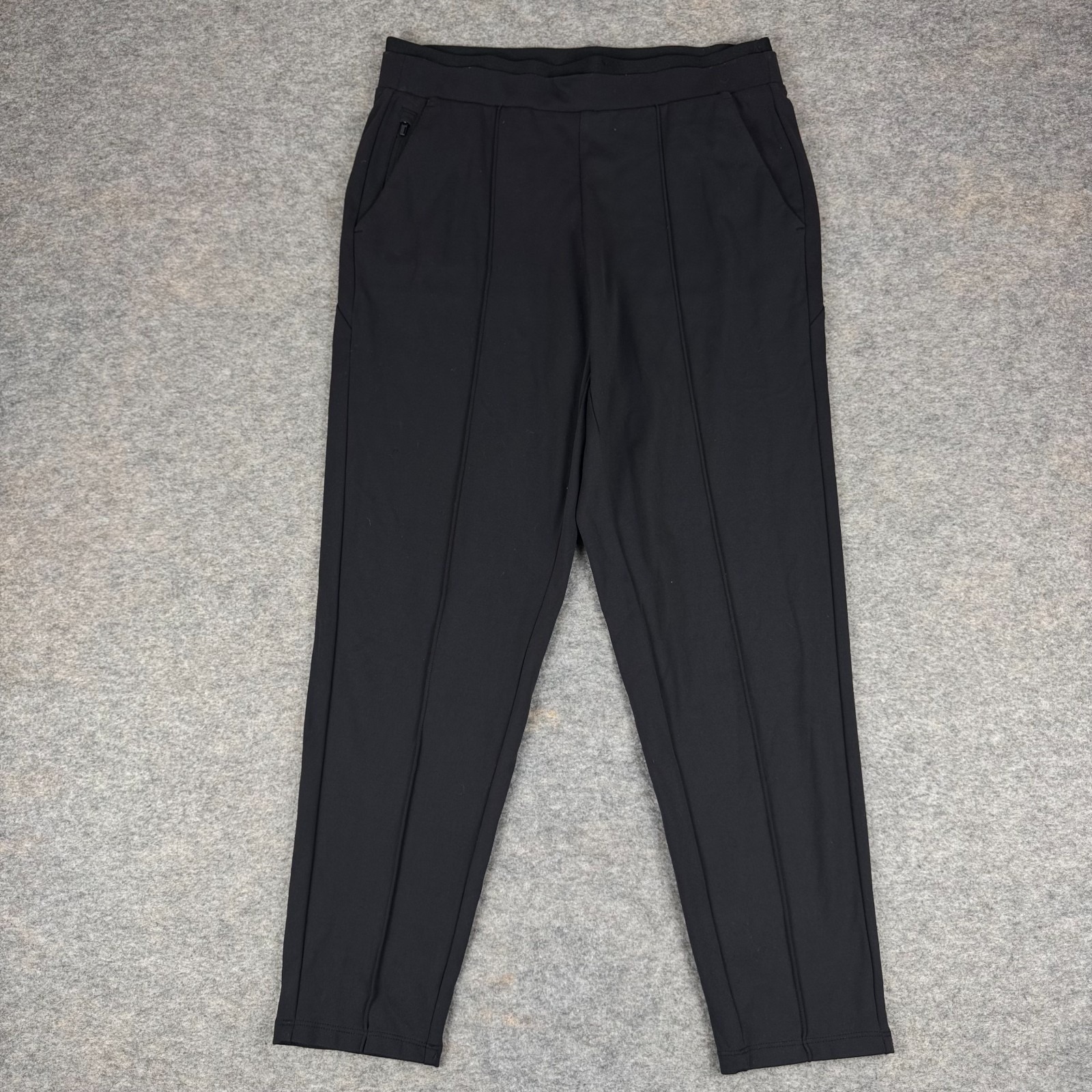 Athleta Venice Pintuck Pant 27" Pockets Black Womens Small S